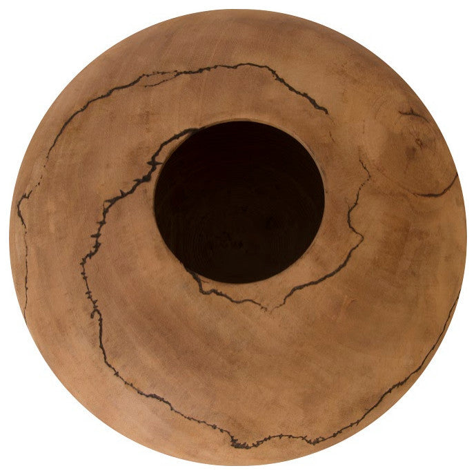 Lightning Vase, Mango Wood, Low