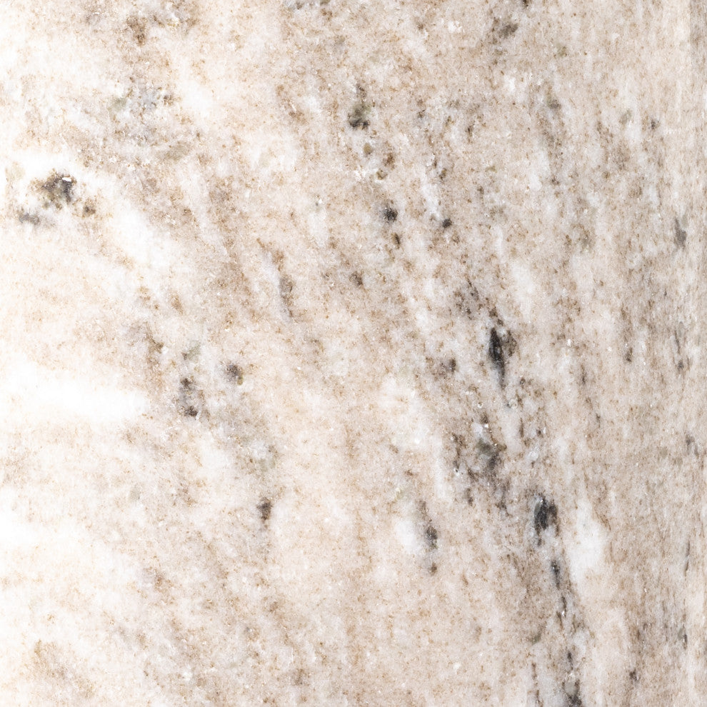 Cronos End Table-River Grey Marble Solid