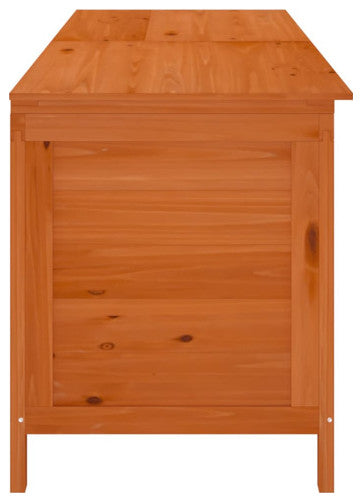 vidaXL Patio Storage Box Outdoor Cushion Storage with Lid Brown Solid Wood Fir