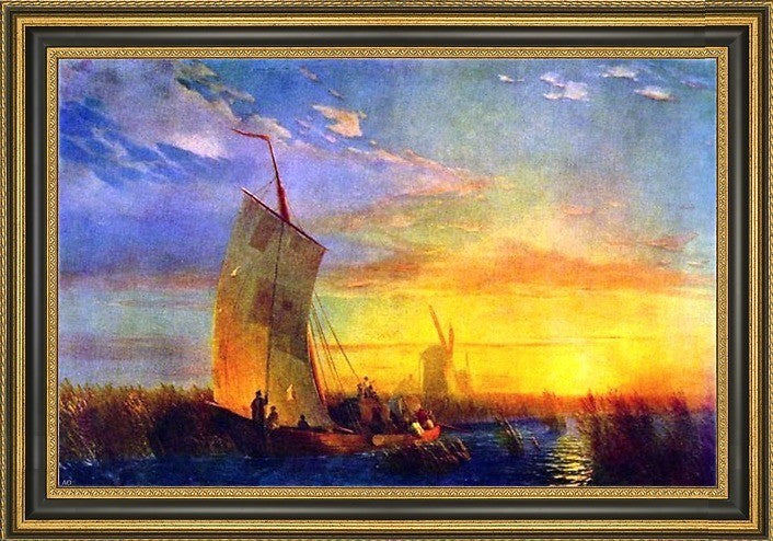 Ivan Constantinovich Aivazovsky Rush on Dnepr near Aleshki Canvas Print, 16"x24"