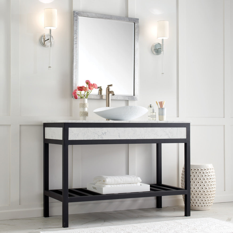 Cuzco Vanity Base, Carrara Marble, 48"