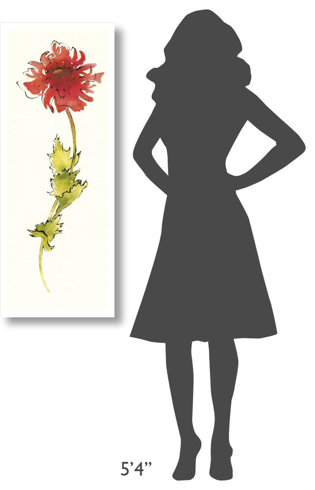 "Peony Form Poppies II" Digital Paper Print by Shirley Novak, 16"x42"