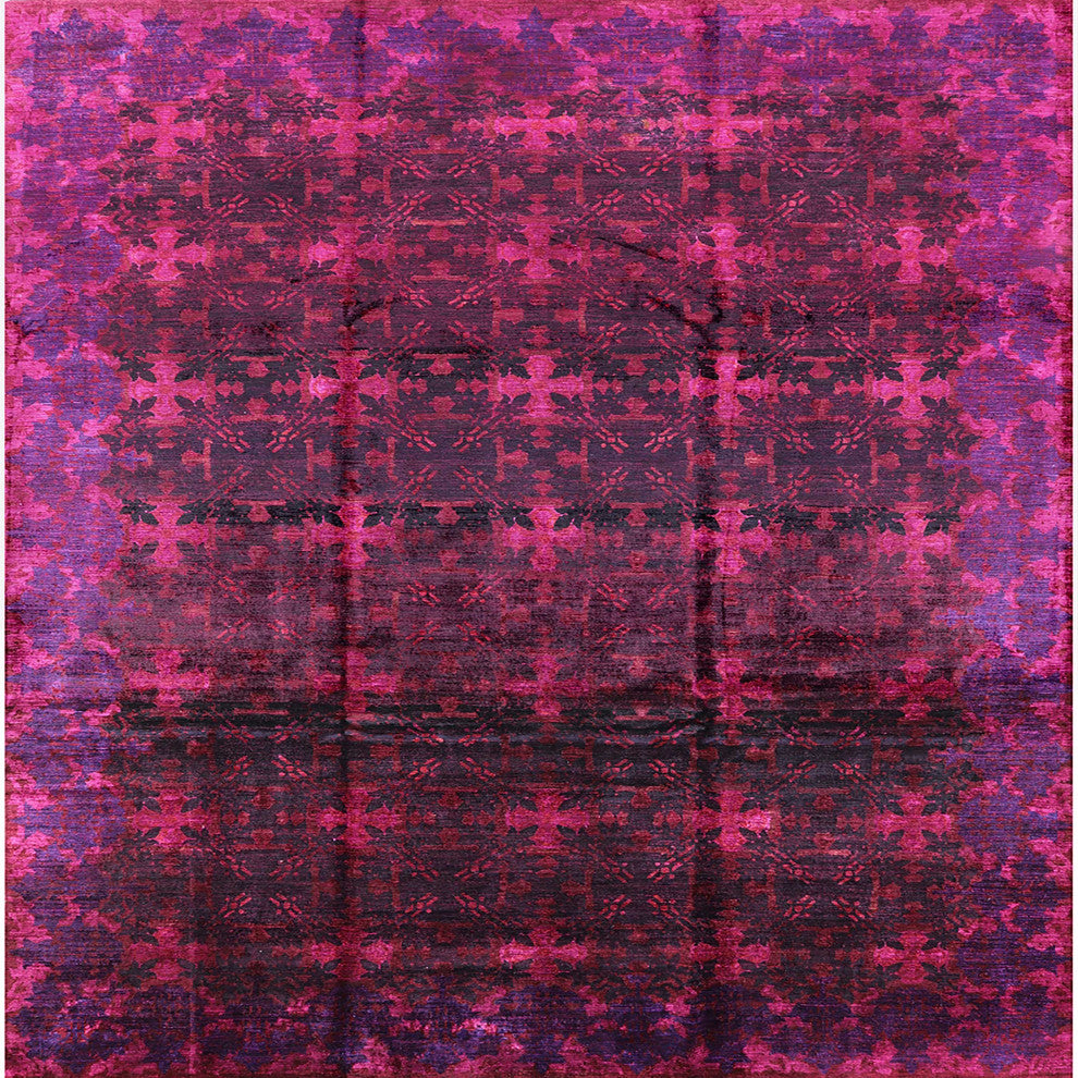 Ahgly Company Indoor Square Mid-Century Modern Area Rugs, 5' Square