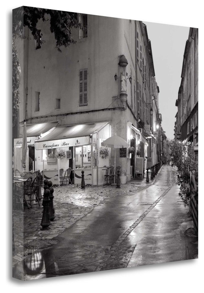 "Carrefour Bistro" By Alan Blaustein, Giclee Print on Gallery Wrap Canvas