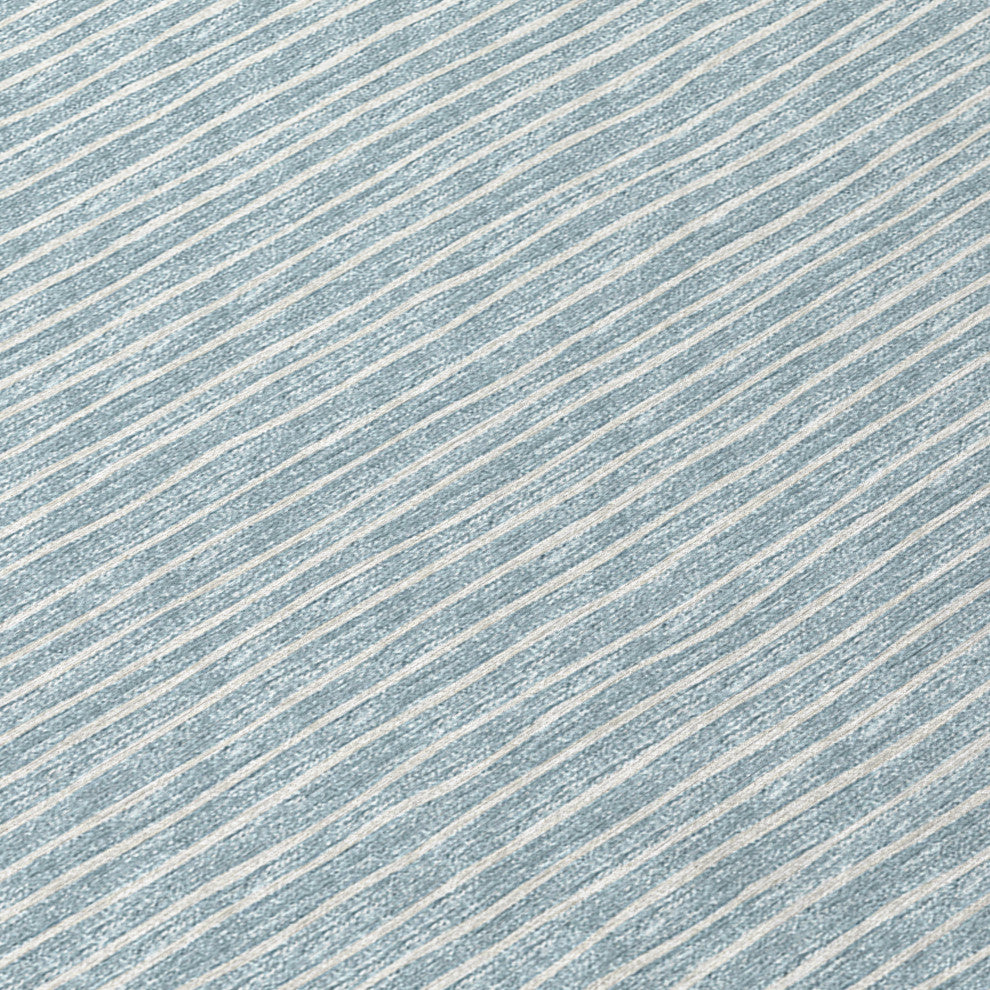 Indoor/Outdoor Laidley LA1 Sky Blue Machine Washable 3' x 5' Rug