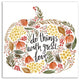 Floral Harvest Pumpkin 3 20x20 Canvas Wall Art