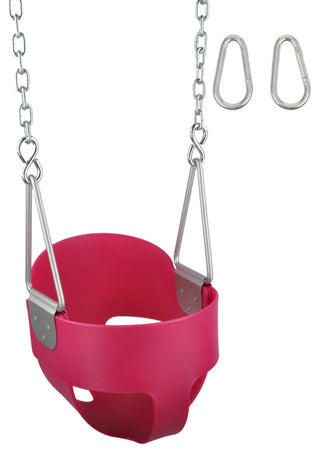 Highback Full Bucket with Chains and Hooks, Pink