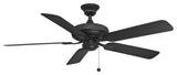 Edgewood 52" Indoor/Outdoor Ceiling Fan Black