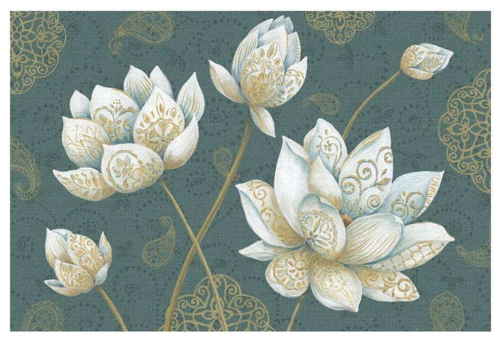 "Lotus Dream IB" Digital Paper Print by Daphne Brissonnet, 32"x22"