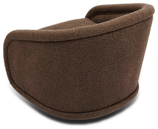 Rory Boucle Swivel Chair, Chocolate Brown