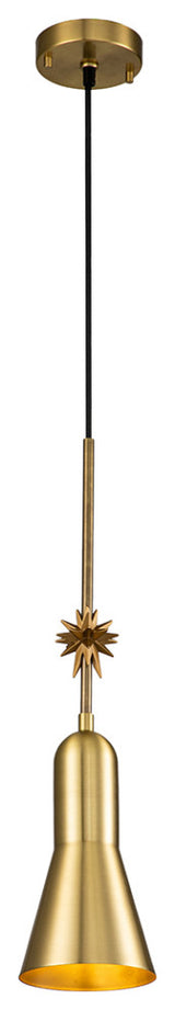 Etoile Small Aged Brass Pendant