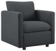 Activate Upholstered Fabric Armchair, Gray