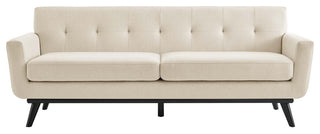 Engage Herringbone Fabric Sofa, Beige