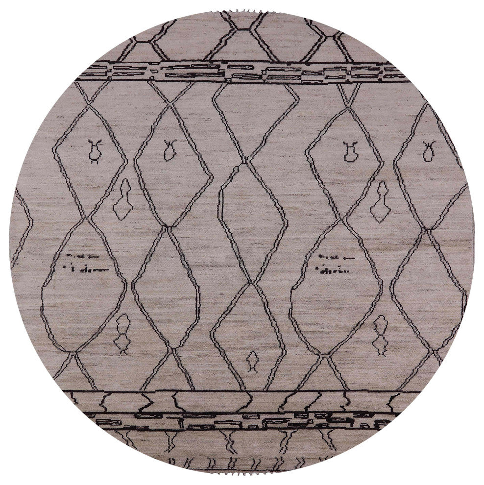 Ahgly Company Indoor Round Mid-Century Modern Area Rugs, 8' Round