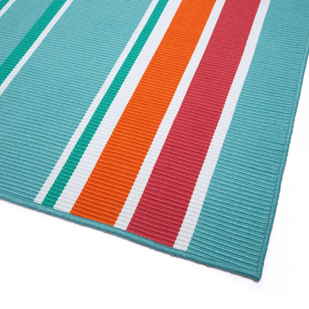 Voavah Lt. Blue 2' x 3' Rectangle Throw Rug