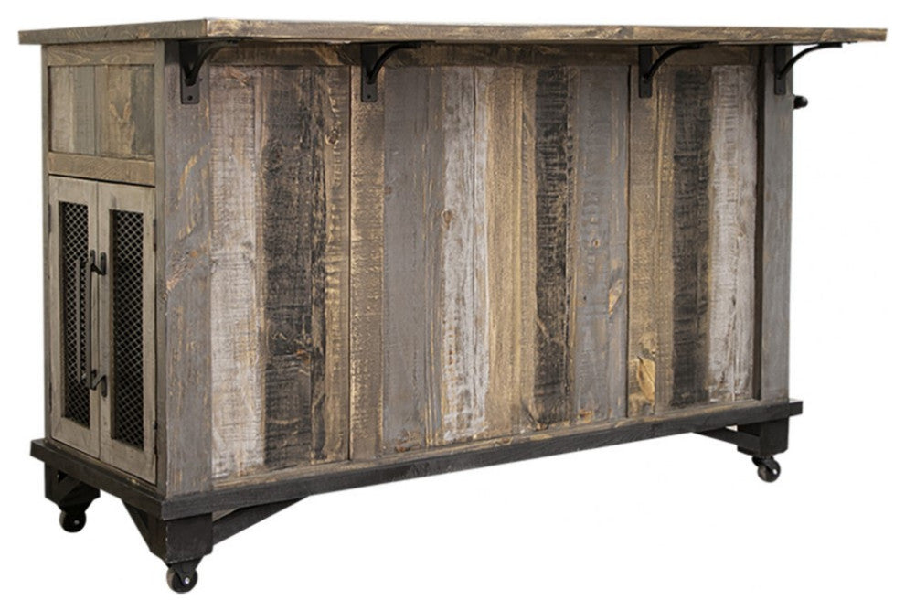 Greenview Loft Rustic Modern Kitchen Island, Kitchen Island Only