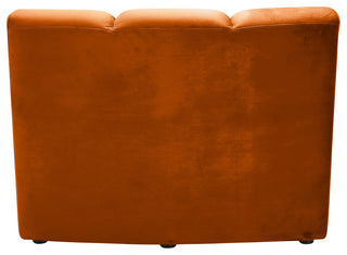 Infinity Channel Tufted Velvet Modular Chair, Cognac, 1 Piece