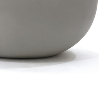 Ikaria 42" Egg-Shape Concrete Coffee Table, Space Grey