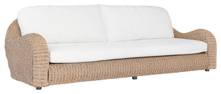 Katalina 3-Piece Patio Poly Hyacinth Conversation Set With White Cushions