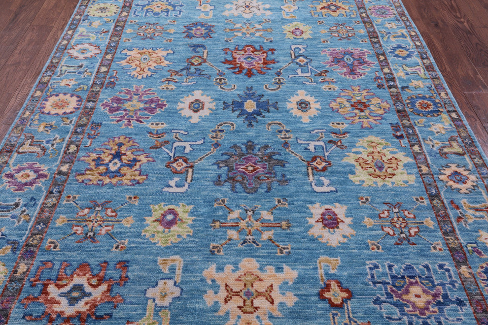 Turkish Oushak Hand-Knotted Wool Rug 6' 4" X 9' 2" - Q15656