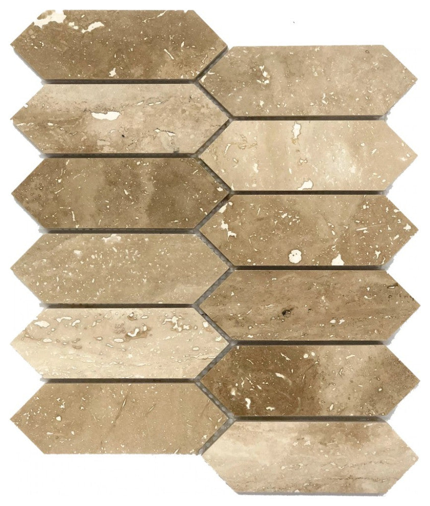 Patara Strada Honed  Travertine 12"x12" Mesh Mosaic Tile (10 sqft per box)