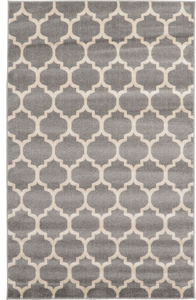 Rug Unique Loom Trellis Gray Rectangular 5' 0 x 8' 0