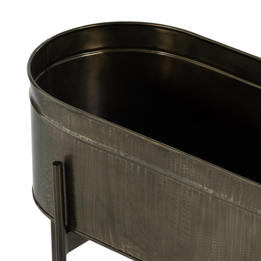 Jed Large Planter-Weathered Brass