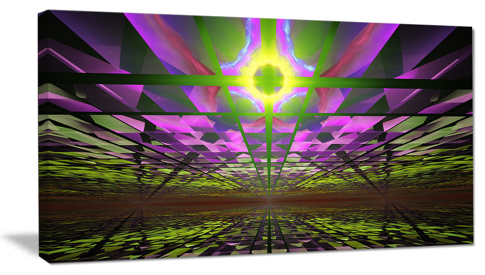 Fractal Cosmic Apocalypse, Abstract Art on Canvas, 40x20