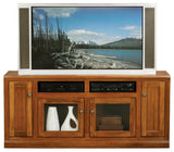Eagle Furniture 66" Coastal Thin Tall Entertainment Console, Caribbean Rum