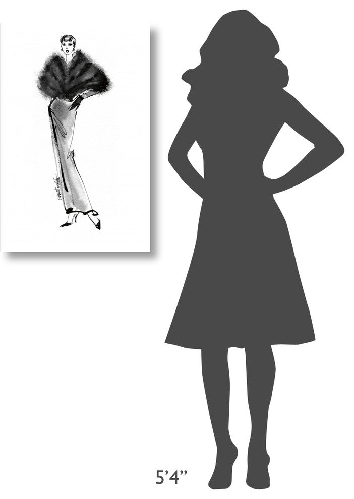 "Fifties Fashion I" Digital Paper Print by Anne Tavoletti, 21"x32"