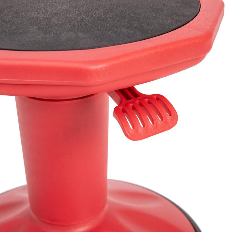 Carter Adjustable Height Kids Flexible Stool 14" 18" Seat Height, Red