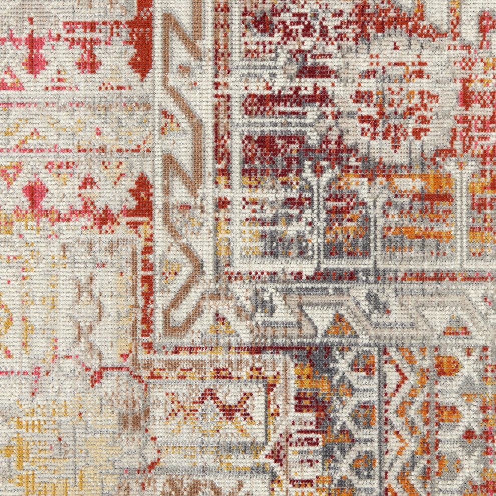 Nourison Vintage Kashan 4' x 6' Ivory Red Vintage Indoor Area Rug