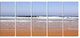 "Beautiful Sea And Beach Ashdod Israel" Seascape Wall Art, 5 Panels, 60"x28"