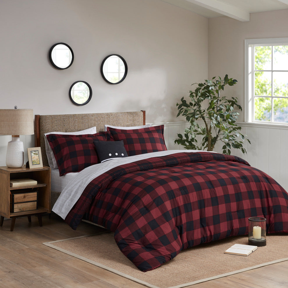 Madison Park Essentials 6 Piece Reversible Comforter Set Bed Sheets, Twin