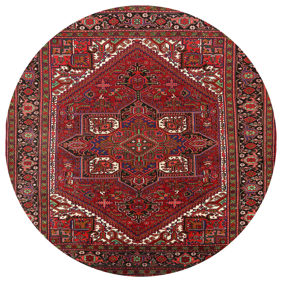 Ahgly Company Indoor Round Mid-Century Modern Area Rugs, 4' Round