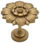 Large Bloom Medallion Drapery Holdback, Renaissance Gold
