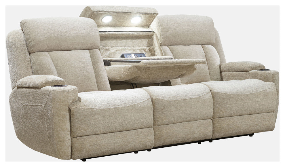 Dalton Power Reclining Sofa Loveseat and Recliner, Lucky Fawn