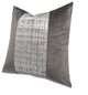 GLAMtastic Hodges 21" Pieced Pillow, Set of 2, Silver
