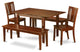 5 Pc Dinette Set For Small Spaces-Tables 2 Dining Chairs And 2 Benches
