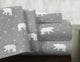 Pointehaven 175 GSM Cotton Flannel Sheet Set, Polar Bear, Twin Xl