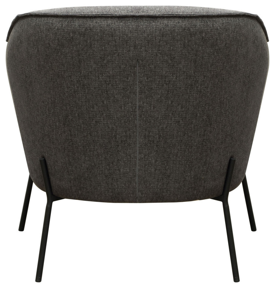 Status Accent Chair, Grey Fabric With Metal Leg by Diamond Sofa