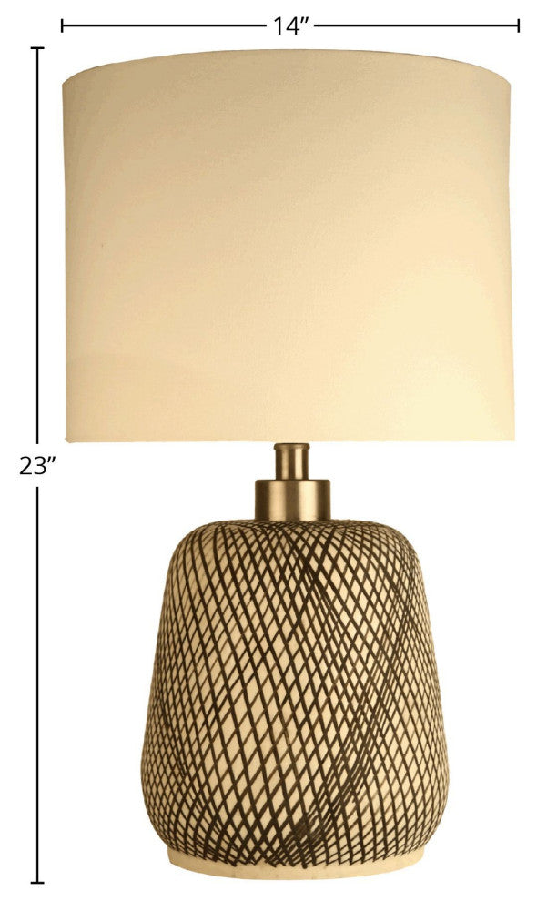 Skye Swirl Lamp, Off White