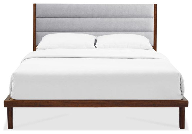 Mercury Upholstered Platform Bed, Exotic, Queen
