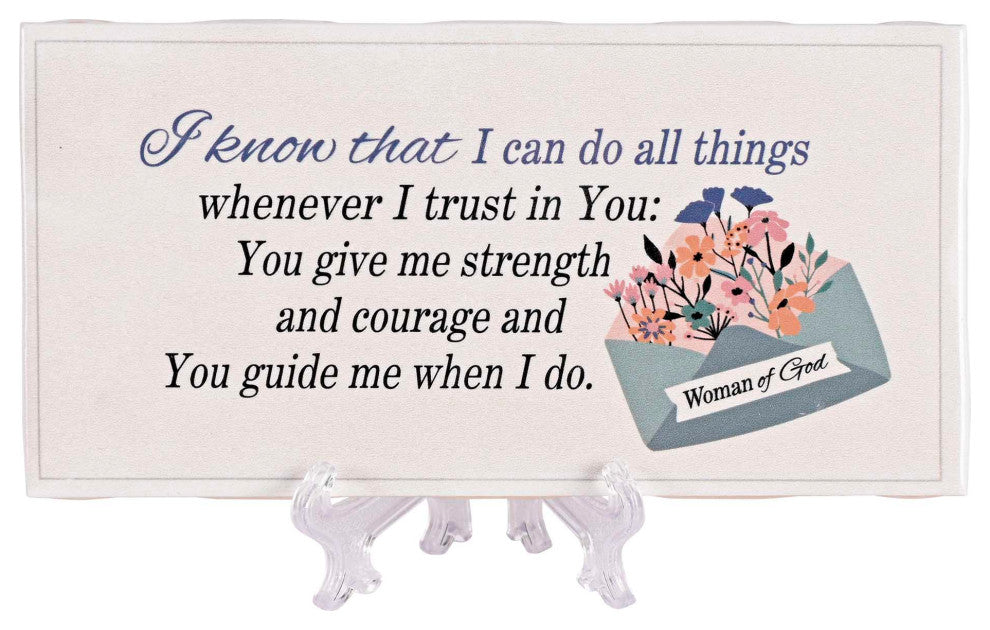 Tabletop Tile Woman Of God Envelope 6x3