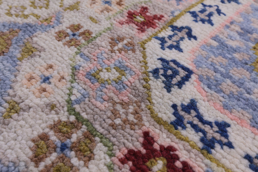 4' 1" X 6' 1" Geometric Mamluk Handmade Wool Rug - Q15932