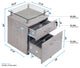 Techni Mobili Rolling File Cabinet With Glass Top. Color: Graphite