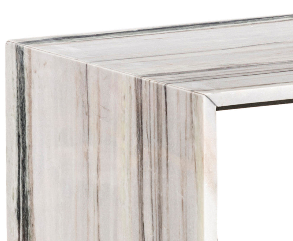 Canova Marble End Table, Black and White, End Table