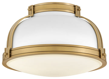 Hinkley Barton Medium Flush Mount, Matte White