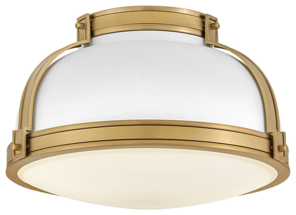 Hinkley Barton Medium Flush Mount, Matte White