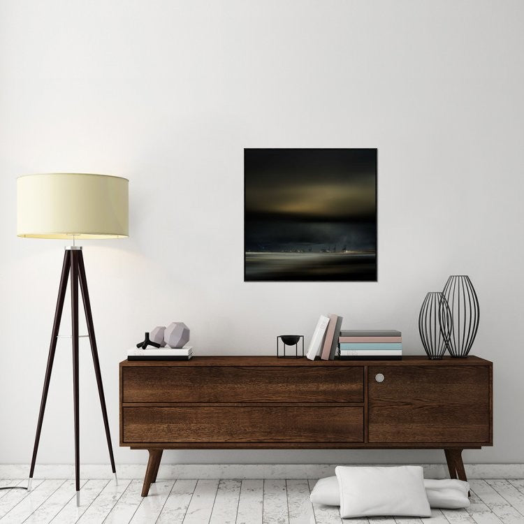 "Northern Wind" Framed Canvas Giclee by Piet Flour, 31x31"